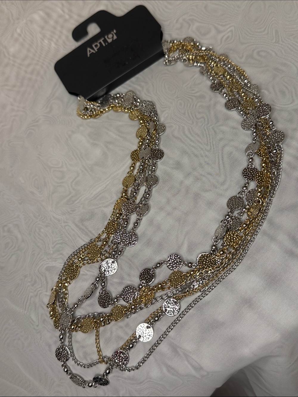 Apt. 9 Layered Mixed-Metal Coin Link Necklace - Gold & Silver